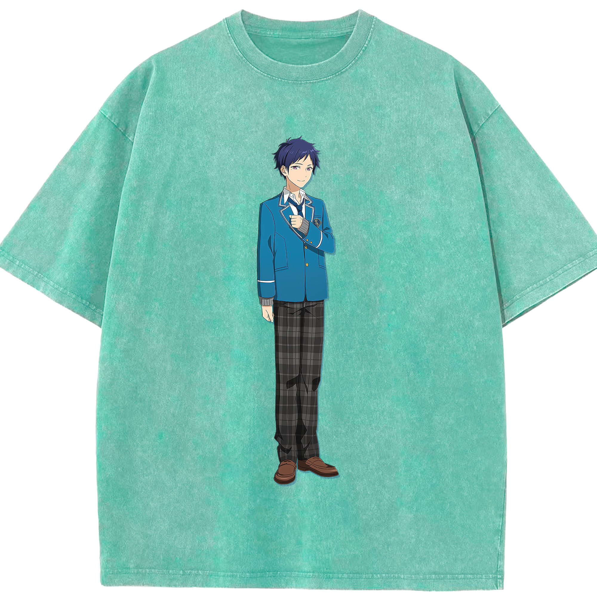 （画像用） あんさんぶるスターズ! Ensemble Stars 綿100% ヴィンテージ風 半袖Tシャツ（フロントプリント）